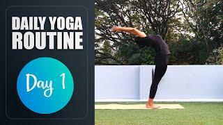 Day 1 - 10 Days of Daily Yoga Routine For Everyone | Yoga For Cure