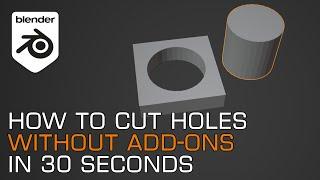 How to cut a Hole in Blender 2.93 WITHOUT ADDONS For Beginners