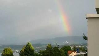 Two rainbows over the Zurich Lake