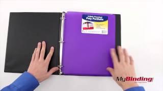 C-Line Two-Pocket Poly Portfolio Folder with Three-Hole Punch