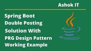 Spring Boot | Post Redirect Get Pattern Example | Ashok IT