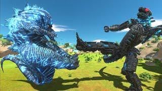 Supercharged Godzilla vs Supercharged Mechagodzilla! - Animal Revolt Battle Simulator