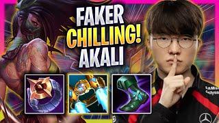 FAKER CHILLING WITH AKALI! - T1 Faker Plays Akali MID vs Lee Sin! | Season 2024