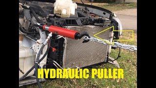 How I used Hydraulic Puller to straighten radiator frame