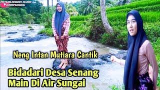 GADIS DESA CANTIK ALAMI,JALAN JALAN DI PERSAWAHAN DAN SUNGAI || Petualangan alam pedesaan jawabarat