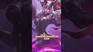 4 Heroes Counters De Alice #mlbb #mlbbshorts #mobilelegends #mlbblatam #videojuegos #games #mljee