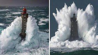 TOP 15 SCARY Lighthouses - Huge Waves