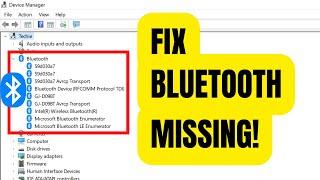 Fix Bluetooth Not Showing in Device Manager Icon Missing in Windows 11/10/8/7 | Easy Troubleshooting