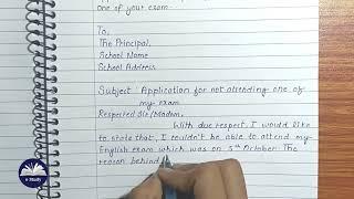 Application for not attending exam | How to write an application for not attending exam