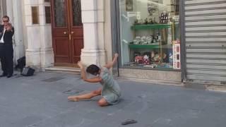  Rima Baransi dancing in Trieste, Italy with violinist Ivo Remenec [Horizontally stabilized]