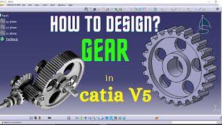 gear design in catia v5 || tutorial for beginners tamil | mechanical design | design thoughts.