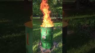 Fire Tornado! Vortex burn barrel! #shorts