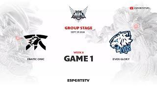 Fnatic ONIC vs EVOS Glory GAME 1 MPL ID S14 | EVOS VS FNOC ESPORTSTV