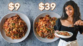 $9 vs. $39 Vegan Bolognese