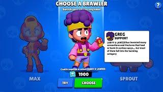 NEW BRAWLER GREG HERE!!!|FREE GIFTS Brawl Stars