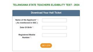 TS TET Hall Ticket 2024 Release Date, Admit Card Link