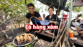 Câu tôm sông và lai rai cùng cô hàng xóm | Khói Bếp - Tv 142#