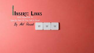 Add Hyperlink To Specific Part Of The Cell In Excel