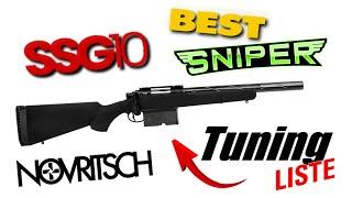 Beste Sniper Out of the Box - Novritsch SSG10 Tuning Setup Liste Deutsch