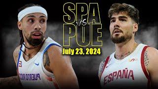 Spain vs Puerto Rico Full Game Highlights - 2024 Olympics | July 23, 2024