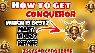 How to get conqueror in pubg & bgmi️| Best server, Best map, Best mode?