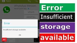 Fix Google Play store insufficient storage error