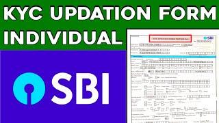 sbi kyc form fill up 2024 | sbi kyc updation form individual fill up 2023|sbi kyc details Updation