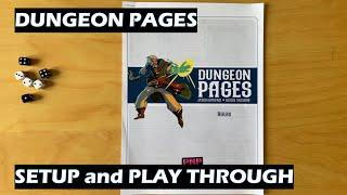 Dungeon Pages Setup and Play Through Roll and Write Game