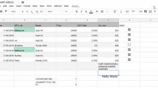 How to insert text box in Google sheets