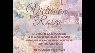 Victorian Rose Digital Paper Collection - Digital Collection - Scrapbook Paper - Junk Journal Kit