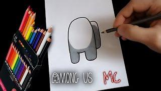 COMO DIBUJAR A MC EL PERSONAJE SIN ROSTRO DE AMONG US / how to draw among us mc character