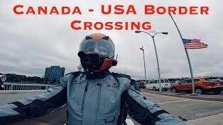 Crossing Border Canada To USA & USA To Canada Through Rainbow Bridge By Motorcycle | Honda GoldWing