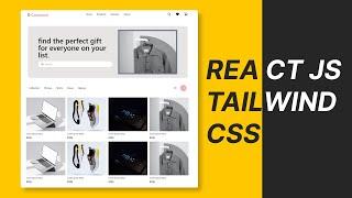 Build Responsive E-commerce Landing Page using only React js And Tailwind css