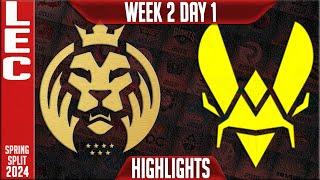 MDK vs VIT Highlights | LEC Spring 2024 W2D1 | MAD Lions KOI vs Team Team Vitality