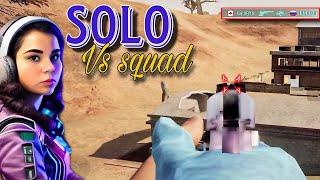 OMGMY EXCELLENT GAME SOLO VS SQUAD ️GIRL PLAYER️PUBG NEW STATE MOBILE