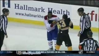 P.K. Subban vs Brad Marchand Oct 27, 2011