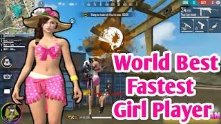 WORLD BEST FASTEST GIRL PLAYER IN FREE FIRE || NEW HIGHLIGHTS || PORN CONAN BEST GIRL PLAYER