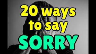 20 ways to say SORRY in English