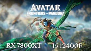 Avatar Frontiers of Pandora Rx 7800xt i5 12400f 1440p QHD