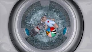  통돌이 세탁기 내부 작동 모습 구경하기!!｜물멍 관찰카메라｜Inside a Washer