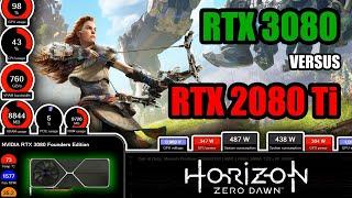 RTX 3080 vs RTX 2080 Ti | Test in Horizon Zero Dawn