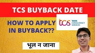 TCS BUYBACK DATE?? How to apply for buyback??