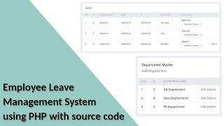 Step by step Employee Leave Management System using PHP with source code