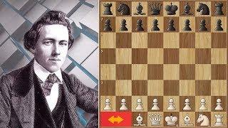 Morphy Destroys his Childhood Friend With Rook and Knight Odds! Amazing game :)