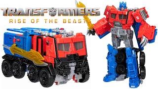 Transformers Rise of the Beasts, Beast Mode Optimus Prime! Huge toy with 3 modes and lights/sounds!