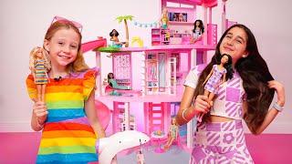 Nastya and Eva in Barbie's escape rooms