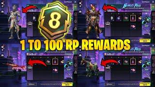 A8 ROYAL PASS//1 TO 100 RP REWARDS // ACE 8 ROYAL PASS LEAKS ( A8 ROYAL PASS PUBG MOBILE/BGMI )