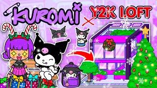 Cute Christmas House NEW Y2K Loft Purple PINK For Kuromi Toca Boca House Ideas  Toca Life World