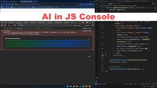 AI in JS Console to Help With Coding