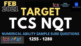 TCS NQT 2021 - Aptitude Questions with Solutions - Sample Sure Questions - 1255 - 1280